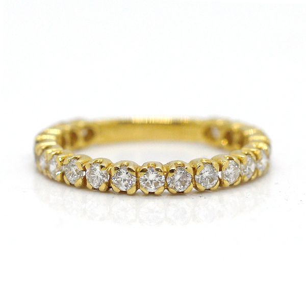 Memoire Diamant Ring 750er Gelbgold GR 55 1,00 ct Diamanten im Brillantschliff (21737)