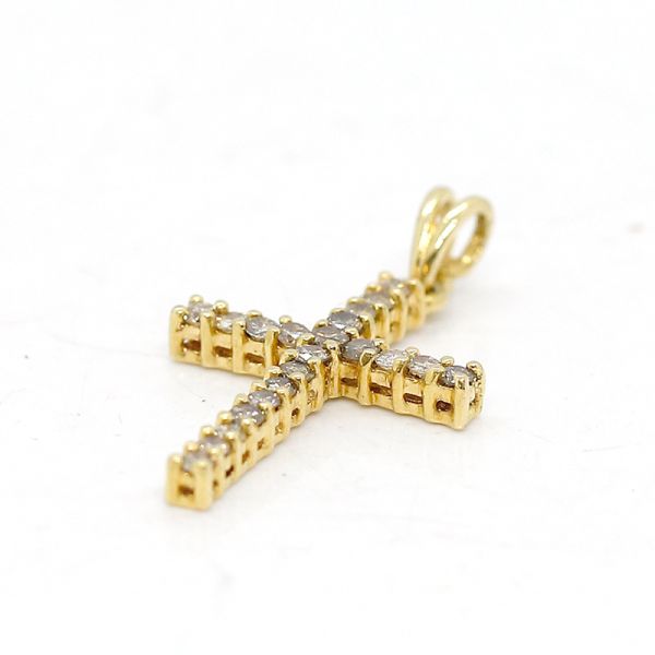 Diamant Kreuz 750er Gelbgold ca. 1,05 Ct Diamanten im Brillantschliff (22035)