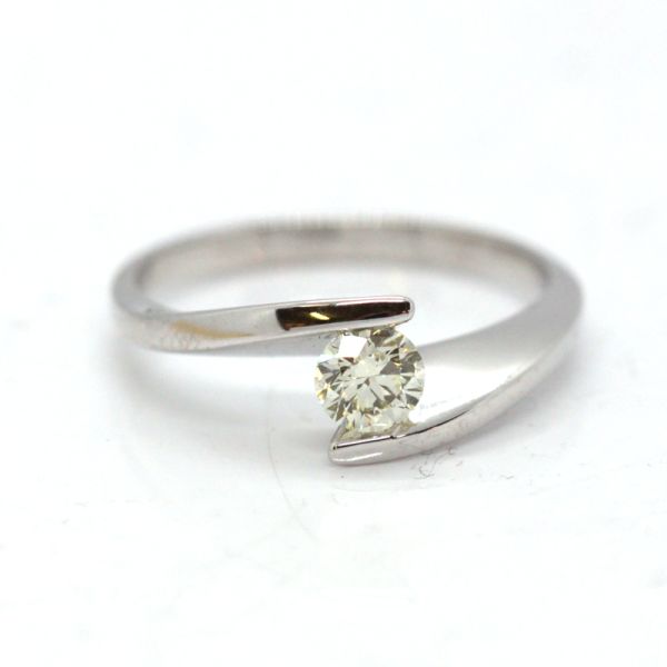Brillant Spannring 585er Weißgold 0,30 Ct Diamanten im Brillantschliff GR 54 NEU