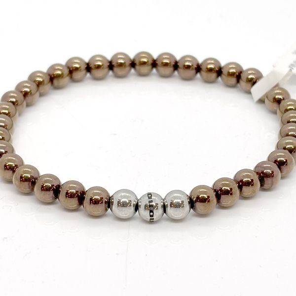 monomania Armband "Power of 3!" Edelstahl Braun GR M NEU