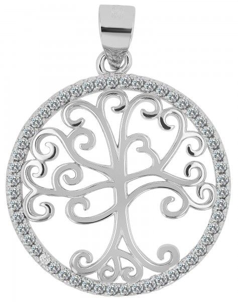 Anhänger Lebensbaum "Kadidja" 925er Silber rhodiniert Zirkonia 5310277-002 NEU