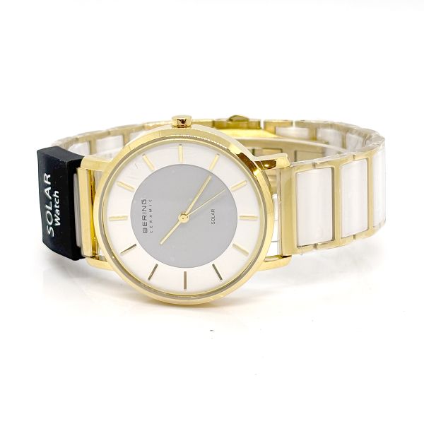 BERING Damen Armbanduhr Solar Gold glänzend 19535-714 NEU