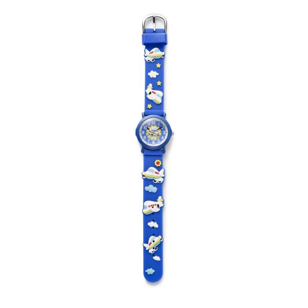 tactic Kinder Armbanduhr blau "Flugzeuge" 06046 NEU
