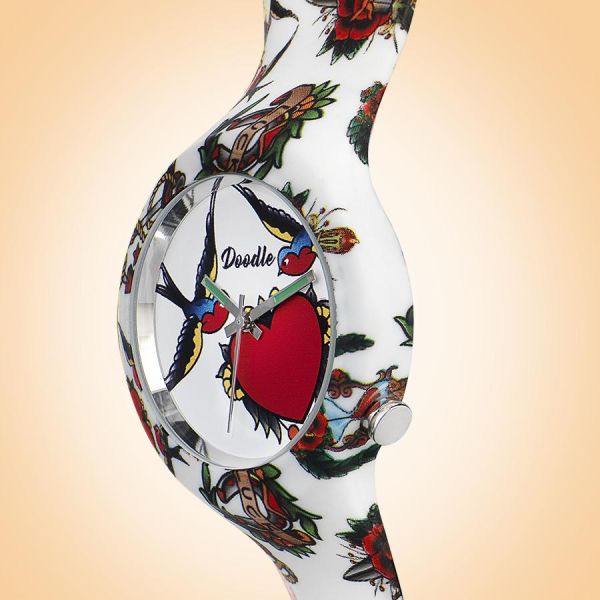 Doodle Uhr SWALLOWS AND HEARTS DOODLE WATCH DOTA002 NEU