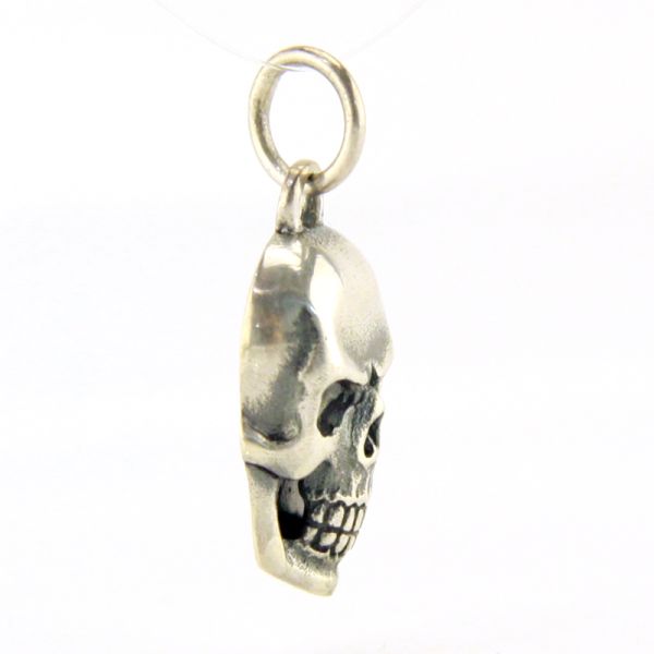 JJJ LA Anhänger "SMALL SILVER SKULL" kleiner Totenschädel in 925er Silber Herren Damen
