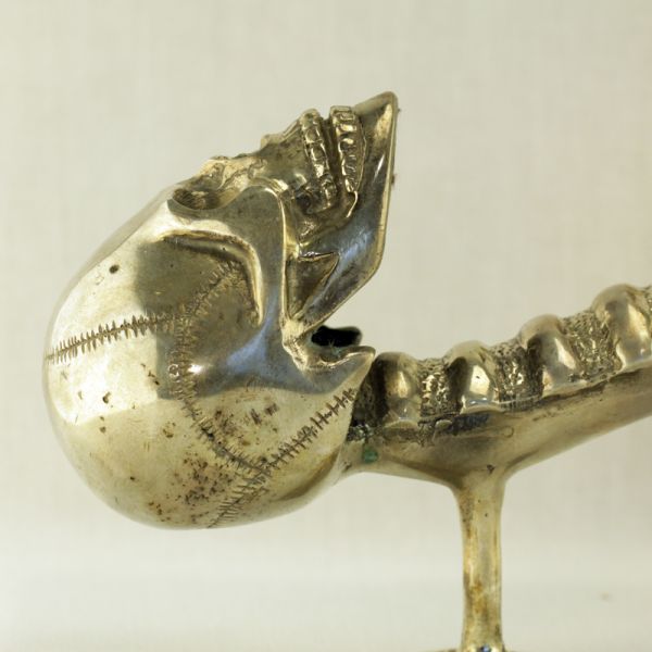 Skull Türgriff Bronze versilbert Handmade Skullart RAR