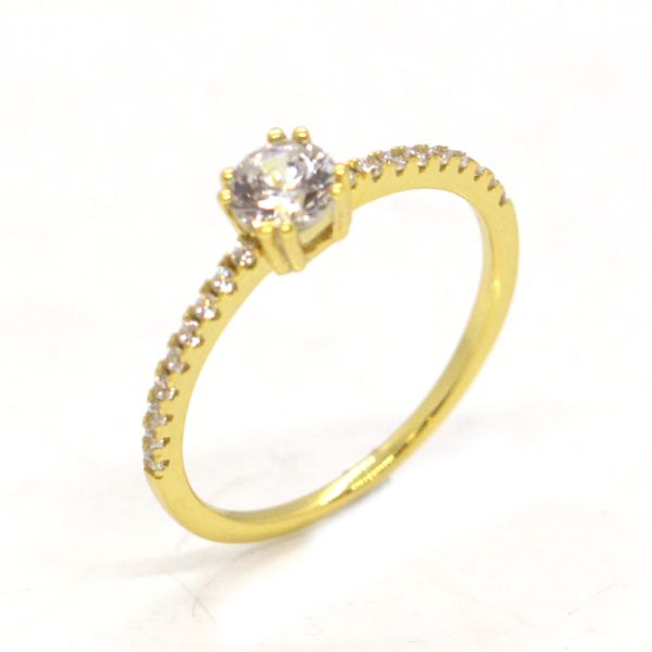 Ring Damenring 925er Silber vergoldet Zirkonia GR 56 90027949 NEU