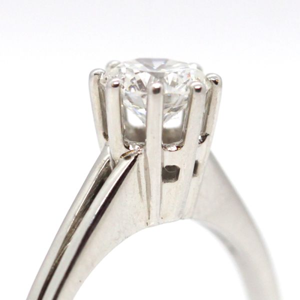 Solitär Diamant Ring 750er Weißgold 0,76 Ct Diamant im Brillantschliff GR 56 (17404)