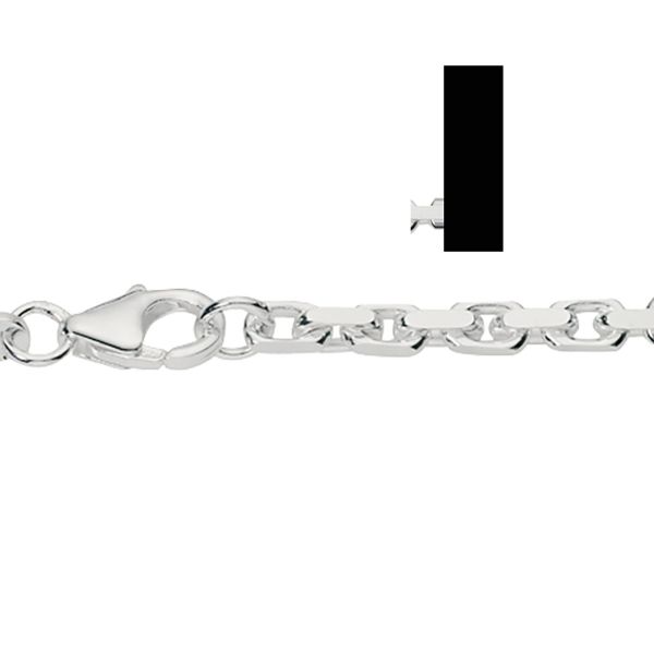 Ankerkette geschliffen 55 cm 2,1 mm 925er Silber BGA970/55 NEU