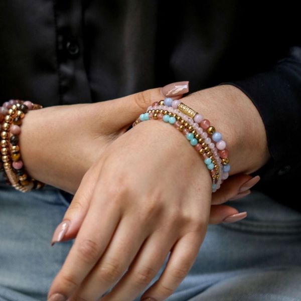 Rebel & Rose Armband "Pink Rose Gold" 19 cm RR-40103-G-L NEU