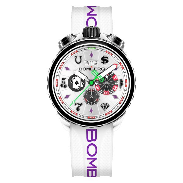 BOMBERG BOLT-68 HERITAGE CASINO WHITE BS45CHSS.075-3.12 Ltd. Edition NEU