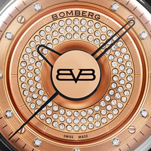 BOMBERGB BB-01 LADY SKYLIGHTER GOLD & BLACK Edelstahl Ronda Kaliber NEU