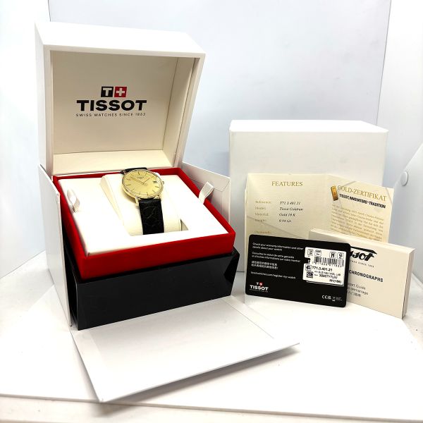 TISSOT Goldrun Herren Armbanduhr Quarz 18 Kt Gold Ø 33,7 mm Ref. T71.3.401.21 (32749)