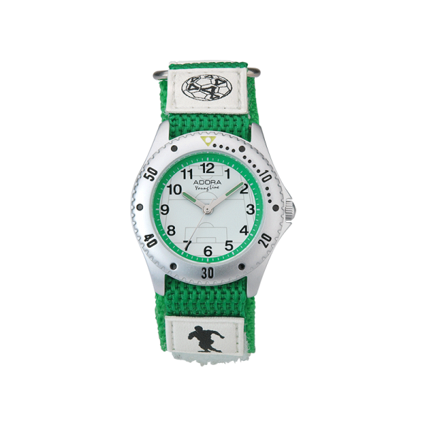 Adora Youngline "Fußball" Kinder Armbanduhr AY4384 grün/weiß