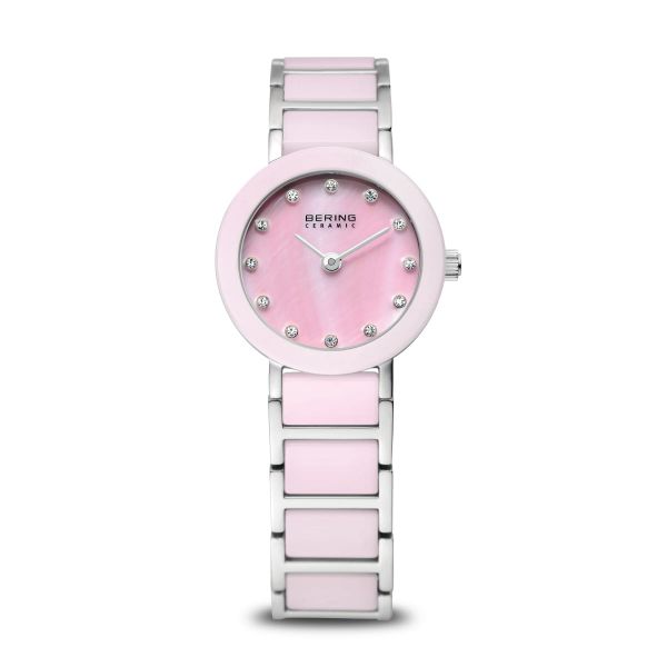 BERING Damen Armbanduhr Ceramic rosa silber glänzend 11422-999 NEU