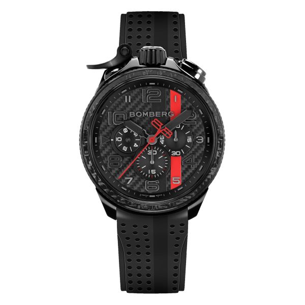 BOMBERG BOLT-68 Racing Carbon XR Chrono 45 mm Edelstahl PVD Black Silikonband BS45CHPBA.059-37.12 NE