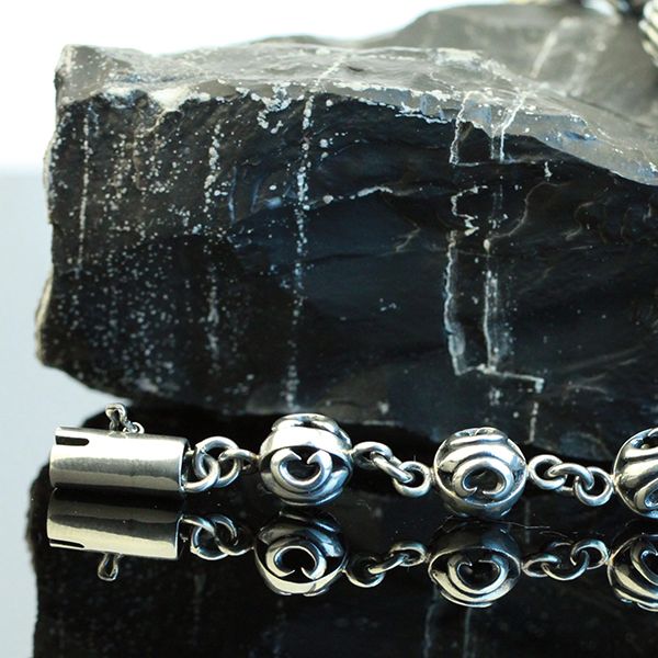 JJJ LA Armband "Fleur de Lys" Kugeln 925er Silber