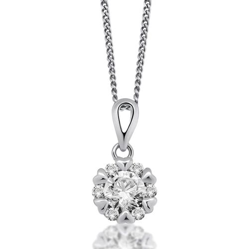 Anhänger "SOLITÄR" 925er Silber rhodiniert Kubic Zirkonia BP0S05444