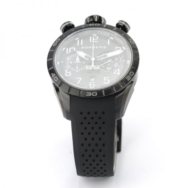 BOMBERG BB-68 "PITCH BLACK" Chrono Quarz Ø 44 mm NEU