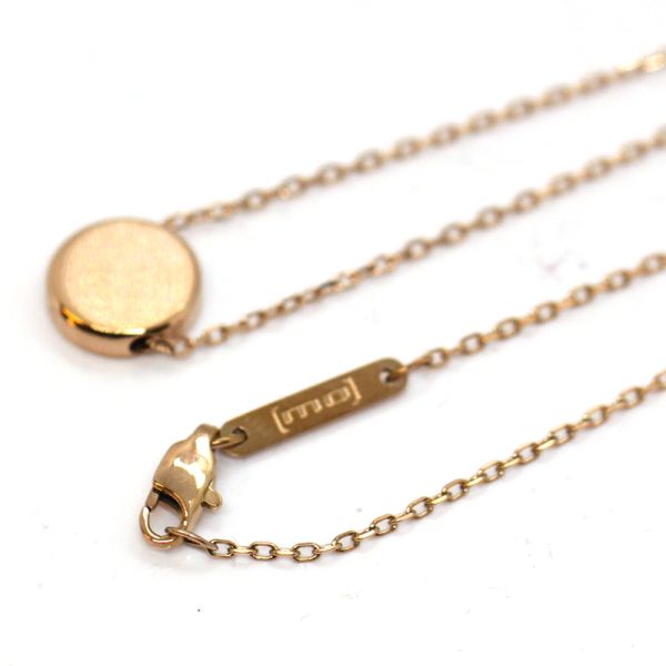 monomania Pure Collier "Kreis" Edelstahl PVD Roségold Ankerkette 60 cm NEU