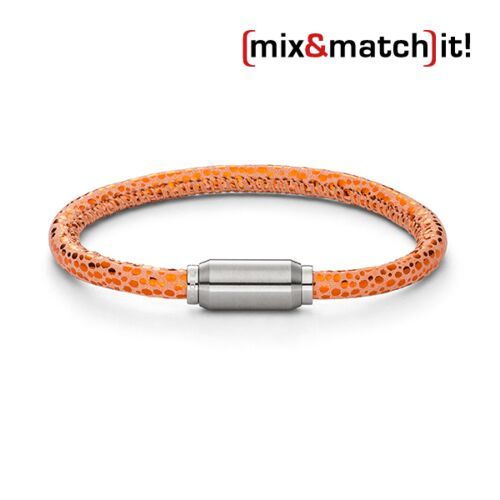 monomania (mix&match)it! Armband Leder neon-orange 19 cm NEU