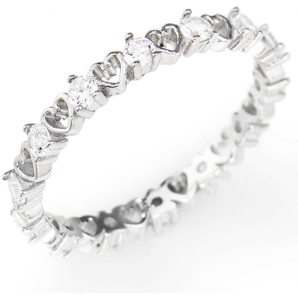 AMEN Memoire Herz Ring Damen 925er Silber rhodiniert Zirkonia GR 54 RZ7