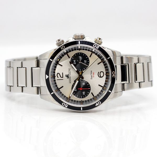 Adora Nautic Armbanduhr Dual Time AN2316 Zifferblatt silber