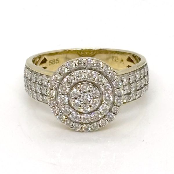 Brillant Ring 585er Gelbgold ca. 1,14 Ct Diamanten im Brillantschliff GR 60 (PF5213)