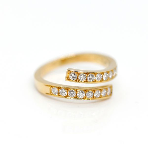 Brillantring Goldschmiedearbeit 750er Gold Ring Diamanten im Brillantschliff (27828)