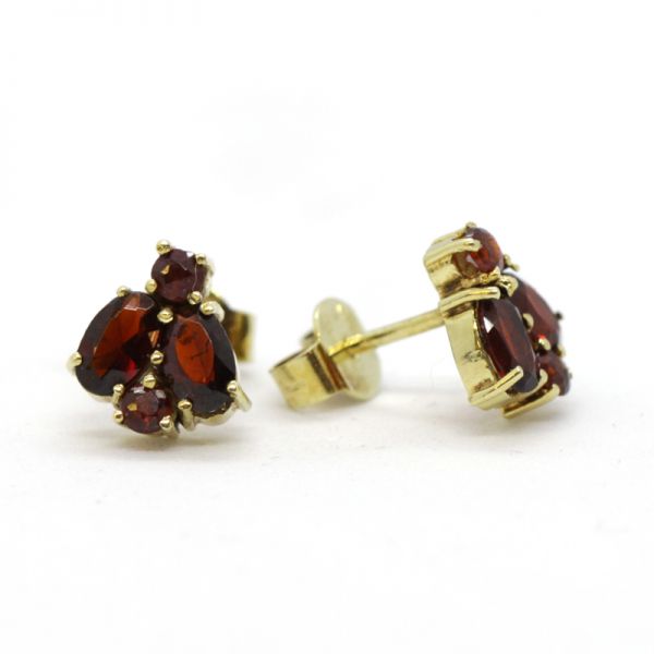 Ohrstecker Granat 333er Gelbgold (9001)