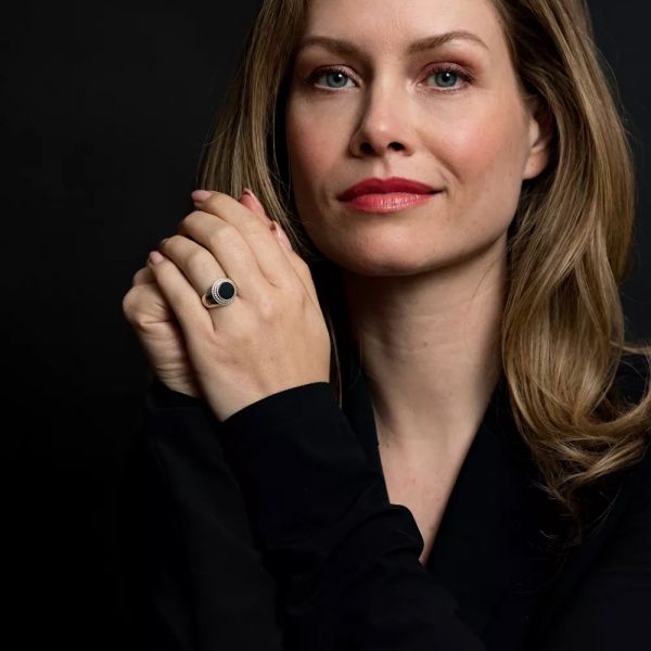 Rebel & Rose Silber Ring Siegel Onyx Rund GR 59 RR-RG010-S NEU