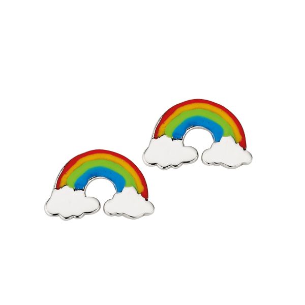 Ohrstecker "Regenbogen" 925er Silber Lack BOS905202 NEU