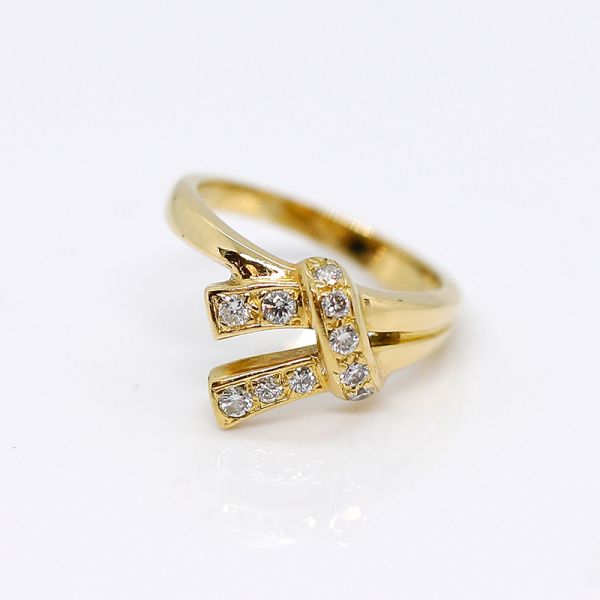 Diamantring 750er Gold Gr.44 (31442)
