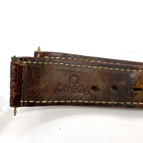 Omega Vintage 585er Gold Automatik am Lederband (28438)