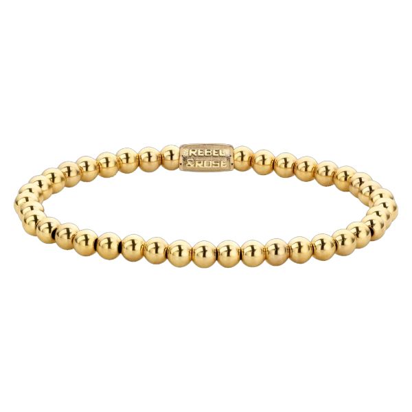 Rebel & Rose Armband "Yellow Gold Only" 4 mm RR-40038-G-S 16,5 cm NEU