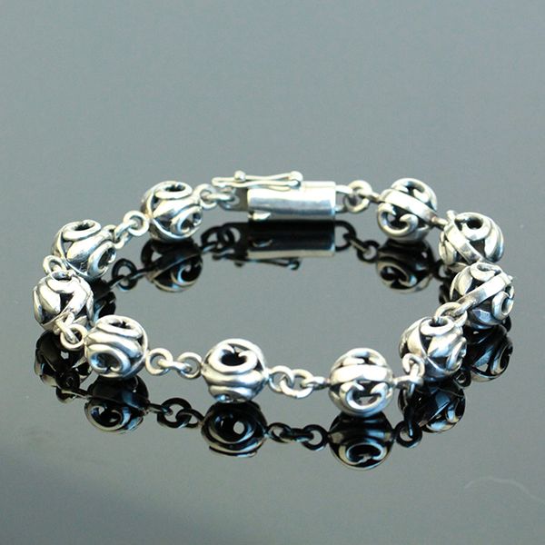JJJ LA Armband "Fleur de Lys" Kugeln 925er Silber