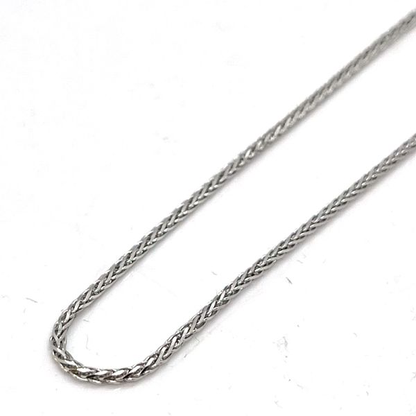 Zopfkette 925er Silber rhodiniert 45 cm 1,1 mm NEU