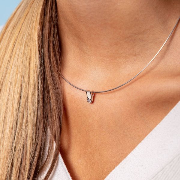 DUR Halskette "Venus" 925er Silber Strandsand Zirkonia 42 cm K2607 NEU