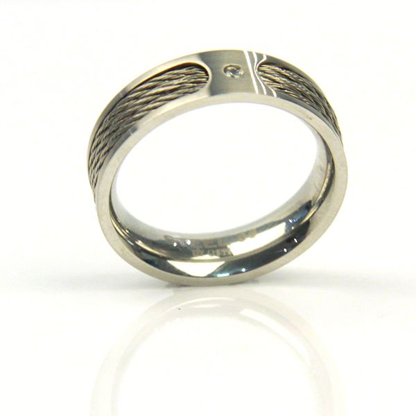 STEEL by Christ Herren Ring Edelstahl Silver Zirkonia GR 62 NEU