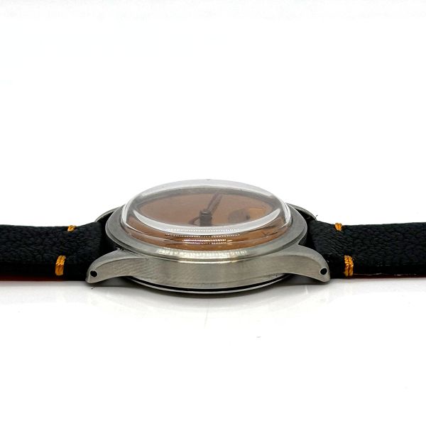 Omega Vintage Armbanduhr Handaufzug Edelstahl am Lederband Modele + Depose ca.1940 (26215)