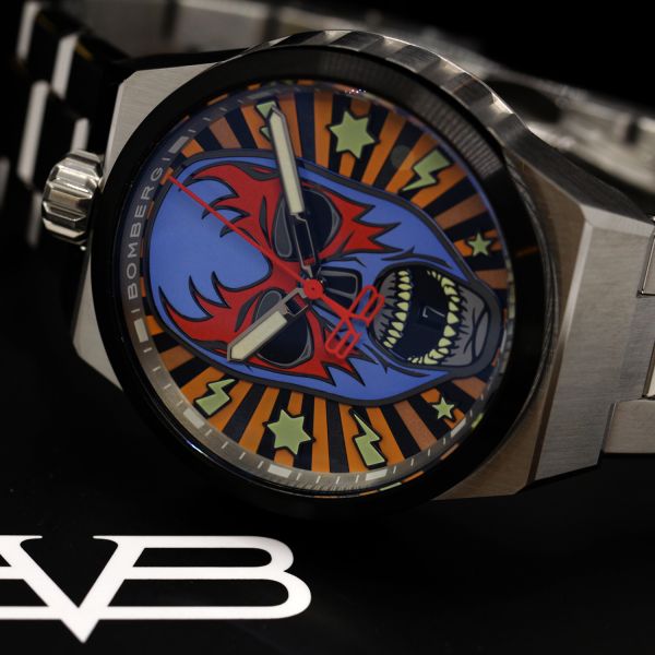 BOMBERG BOLT-68 NEO LUCHA LIBRE BLUE - METAL 43 mm Edelstahl BF43H3SP.03-1.12 NEU