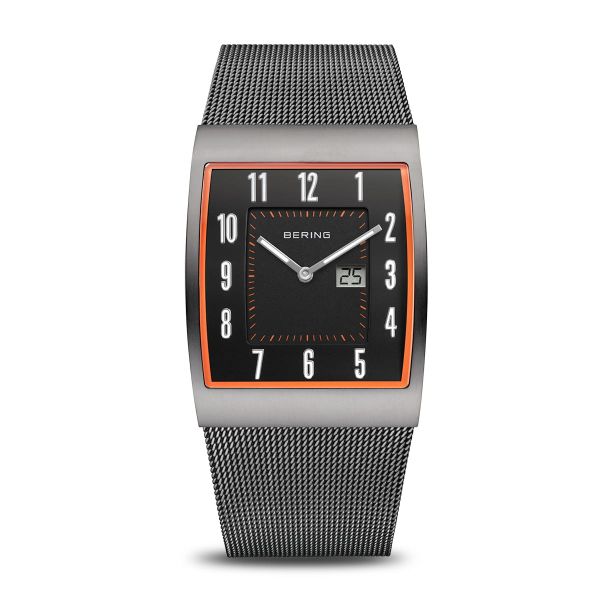 BERING Herren Armbanduhr Funkuhr Radio controlled grau gebürstet 52033-379 NEU