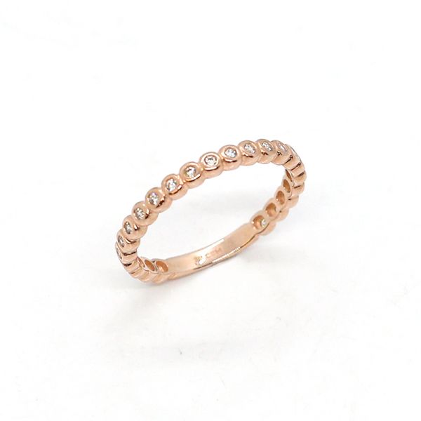 Damen Ring 375er Roségold Zirkonia GR 54 G3-00360R NEU