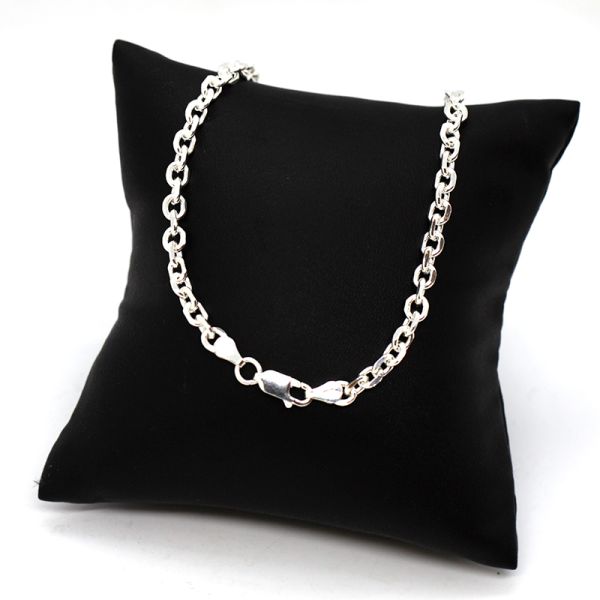 Ankerkette massiv Sterlingsilber 925er Länge 60 cm Stärke 4,5 mm NEU