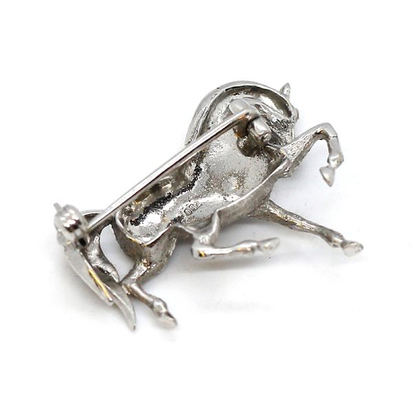 Brosche "Pferd" 750er Weißgold 10 x 12 mm (22833)