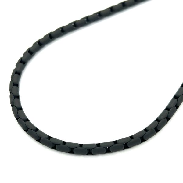 Herrencollier Edelstahl IP black 50 cm ST-00449C NEU