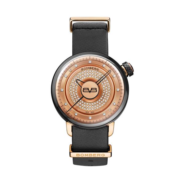 BOMBERGB BB-01 LADY SKYLIGHTER GOLD & BLACK Edelstahl Ronda Kaliber NEU