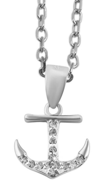 Anhänger Anker "Maher" 925er Silber rhodiniert Zirkonia 5310103-002 NEU