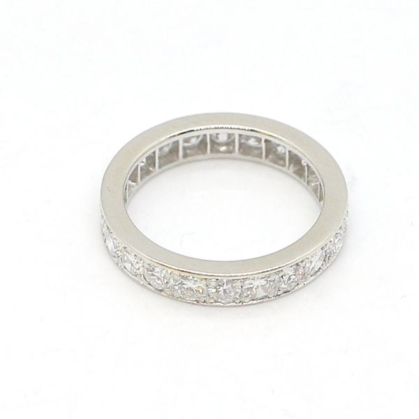 Memoire Ring 750er Weißgold 2,2 Ct Diamanten im Brillantschliff GR 52 (22056)