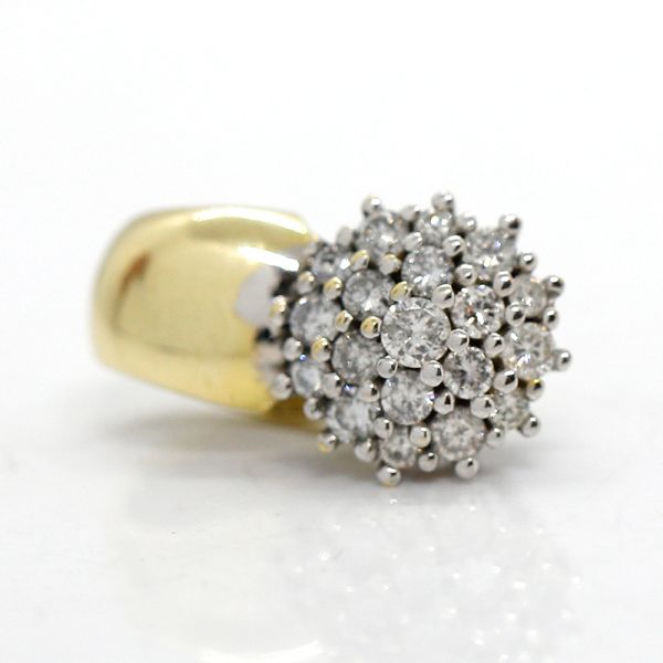 Diamantclip 585er Gebgold Diamanten im Brillantschliff 0,50 Ct (22971)